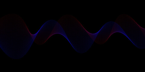 abstract vector background with wavy lines . Abstract grey, white wavy smooth element swoosh speed wave modern stream curve and technology lines on transparent background.