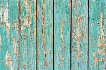 Obraz premium Weathered teal wood planks