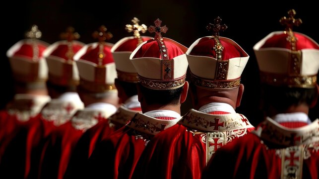 Cardinal robes await in sacred silence before the conclave gathering of church leaders