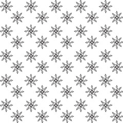 Seamless silhouette Floral Pattern | Featuring Black and White Stylized Decorative Motifs | Geometric Floral Pattern | Minimalist Black Line Flower Background