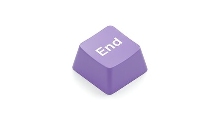 Purple End Keycap on White Background