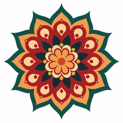 Mandala flower. Decorative vintage elements vector on white background.