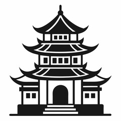 japanese temple silhouette