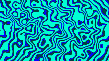 Abstract pattern illustration featuring a dynamic wavy design created with vibrant teal blue and dark teal colors perfect for various background applications