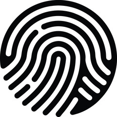 Fingerprint Scan Icon Vector Illustration