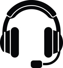headset microphone icon vector illustration