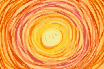 Abstract swirling sunburst in warm orange and yellow hues