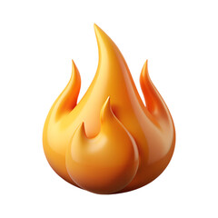 3D Render illustration of a fire
