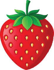 Obraz premium strawberry icon set color and black line art 
