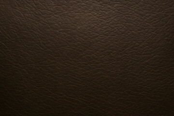 Close-up of dark brown leather texture background.