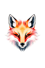 Obraz premium Stylish Fox Illustration: Vibrant and Expressive Design