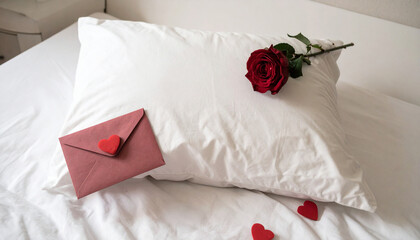 Anonymous love letter on pillow