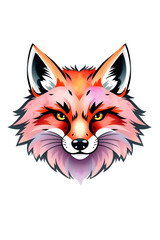Fototapeta premium Stylish Fox Illustration: Vibrant and Expressive Design