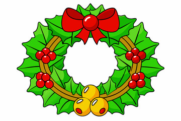 Christmas wreath with bells