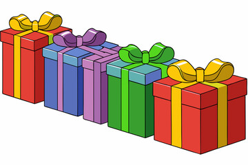 gift boxes vector illustration