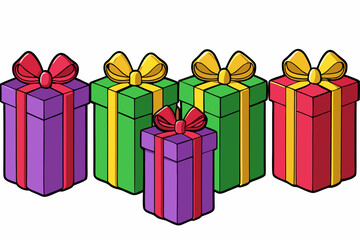 gift boxes vector illustration