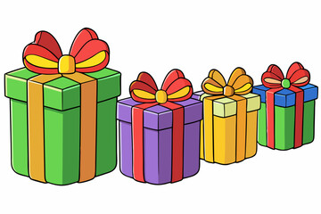 gift boxes vector illustration