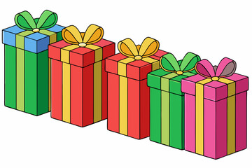 gift boxes vector illustration