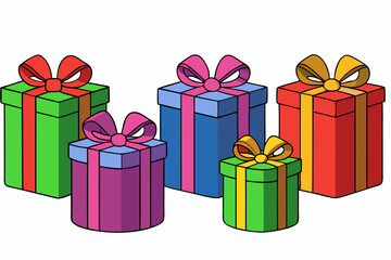 gift boxes vector illustration