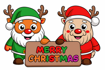 Santa Claus with reindeer