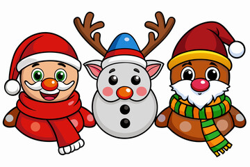 Santa Claus with reindeer