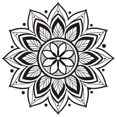 Abstract Mandala Line Art Illustration