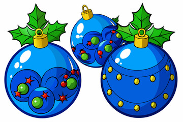 Christmas balls with Christmas tree