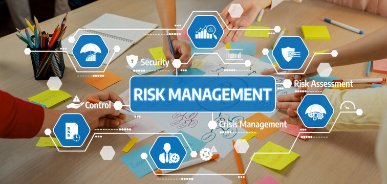 Explore a dynamic visual representation of risk management showcasing teamwork and innovative strategies for effective control and assessment in business environments. Amity