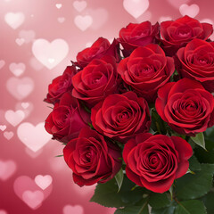 Obraz premium Romantic Red Roses: Valentine's Day Bouquet