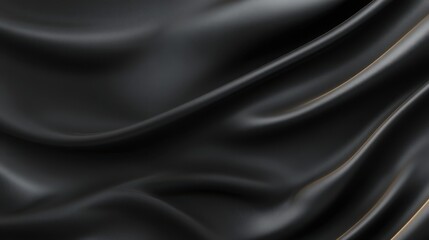 Fototapeta premium Silky black abstract background with elegant waves and soft lighting, perfect for luxury branding, presentations and stylish graphic design.