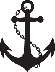 Ship anchor or boat anchor flat icon for apps and websites