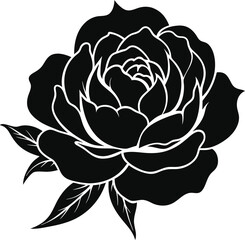 Fototapeta premium Black Rose Silhouette