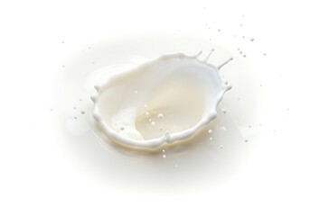A splash of milk on a white background close up view