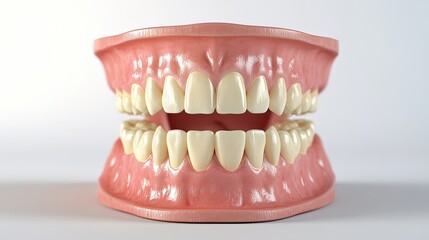 Fototapeta premium High-detail model showing perfect teeth with a wide