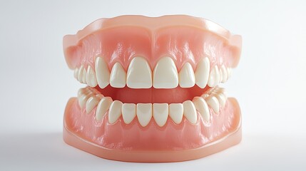 Obraz premium High-detail model showing perfect teeth with a wide