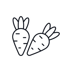 Carrot Vector icon