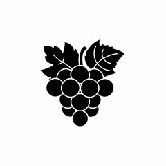 creative details Outline silhouette Grapes flat simple icon vector illustration 
