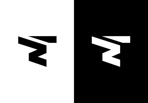 ZT, TZ monogram logo design.