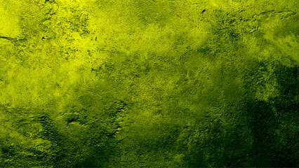 grunge green background. beautiful gradient neon yellow and green grunge stucco concrete texture use as background with blank space for design. 