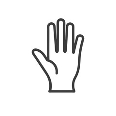 hand in a white background