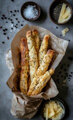 Cheese Stick with Sesame and Pepper