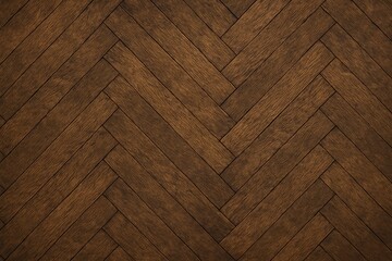 classic herringbone parquet floor made of rich antique oak wood, showcasing its elegant and timeless design in natural tones