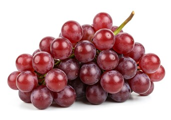 Fototapeta premium Bunch of red grapes, fresh and ripe, isolated on white background
