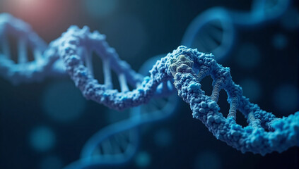 dna helix on black background