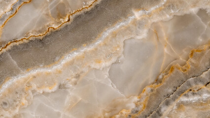 Fototapeta premium Elegant beige and gold onyx marble texture natural stone background Smooth swirling veins create a