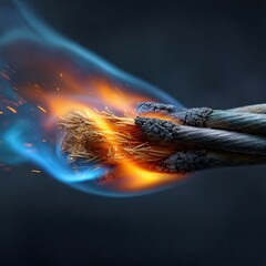 burning electrical wire 