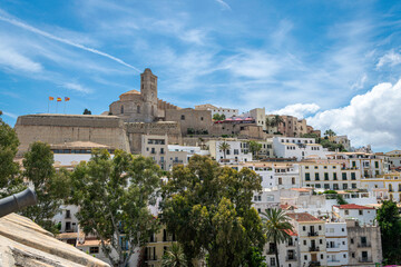 Naklejka premium The Spanish city of Ibiza is the capital of the Balearic island of the same name, in the Mediterranean Sea