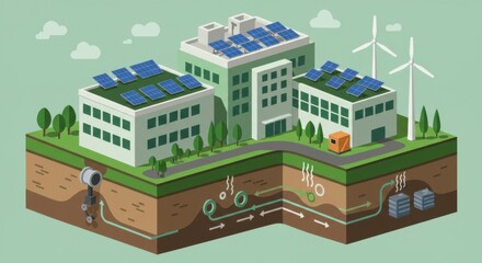 Sustainable Eco-Friendly Factory with Renewable Energy Sources