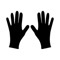 Obraz premium Pair of black gloves presented against a white background showcase cleanliness