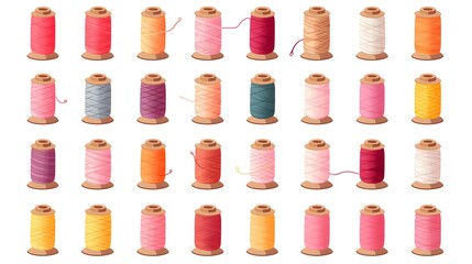 Professional Set of Colorful Embroidery Coil and Skein with Needle for Creative Stitching Projects